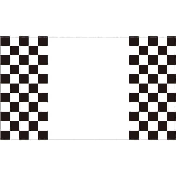 Checkered black/white panel flag (sleeve only) 5’x3′