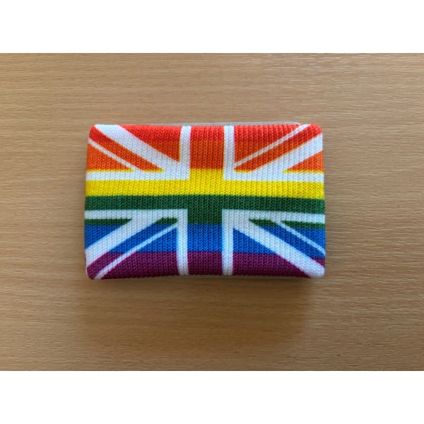 Union Jack Rainbow (Gay Pride) wrist band/sweat band